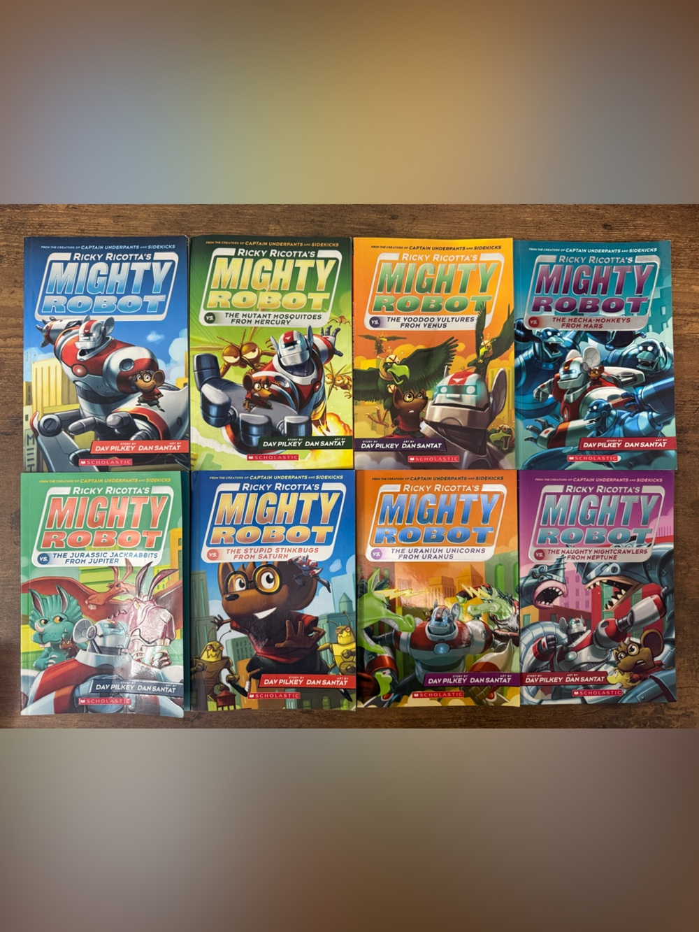 Ricky Ricotta's Mighty Robot Books #1-8 Set Paperback